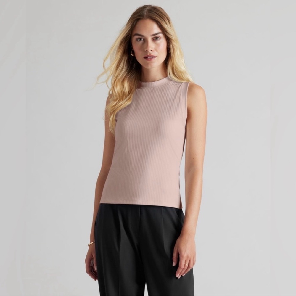 Rhône Modern Rib TankSupportive Technical Luxe Rose Dust‎ NWT
